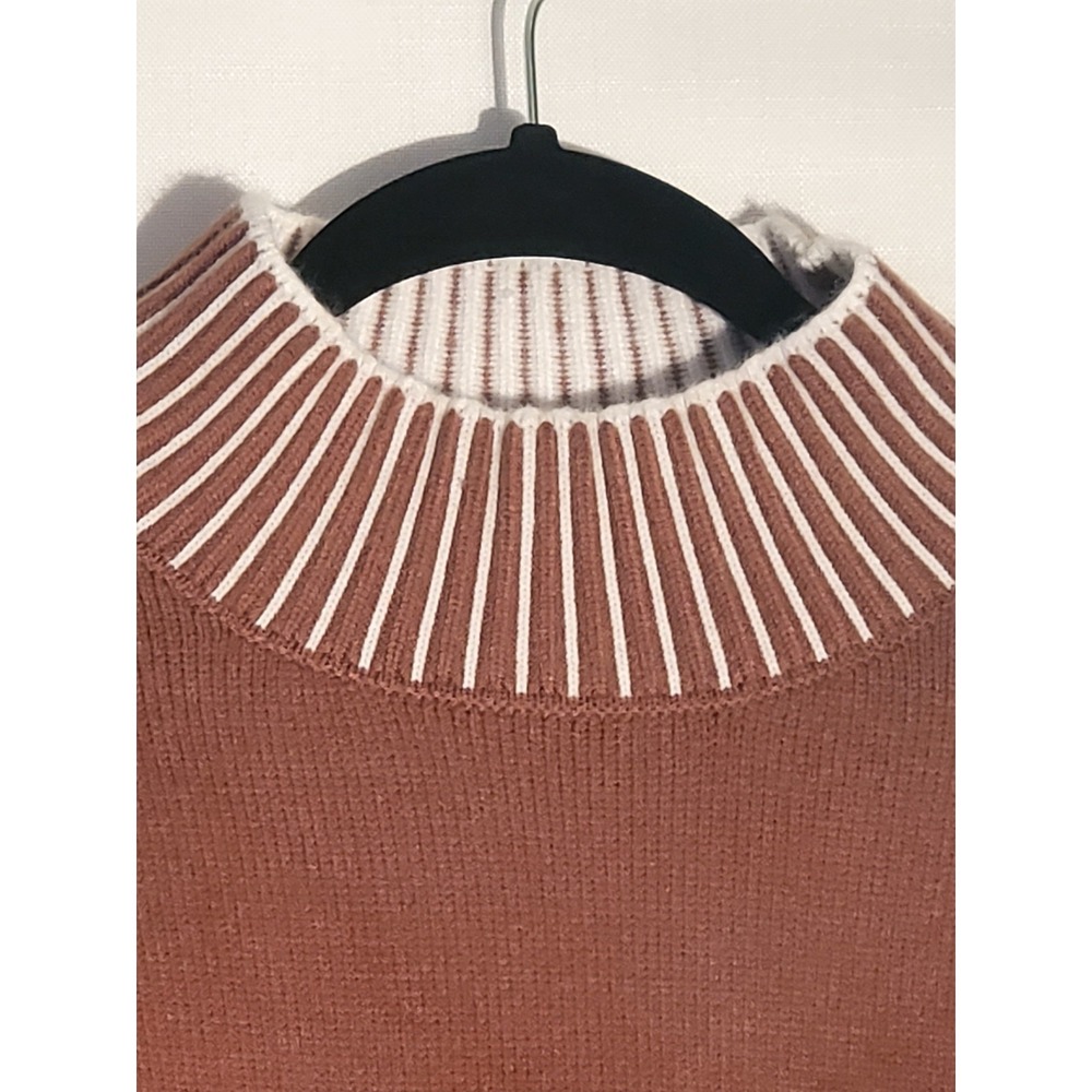 NEW Chyrii Women's Oversized Brown Stitched Cozy Sweater Size‎ SMALL - Picture 7 of 9